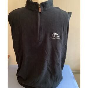 Peter Millar Black 1/4 Zip Men’s Size Medium Ocean Forest 100% Cotton